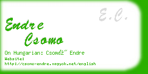 endre csomo business card